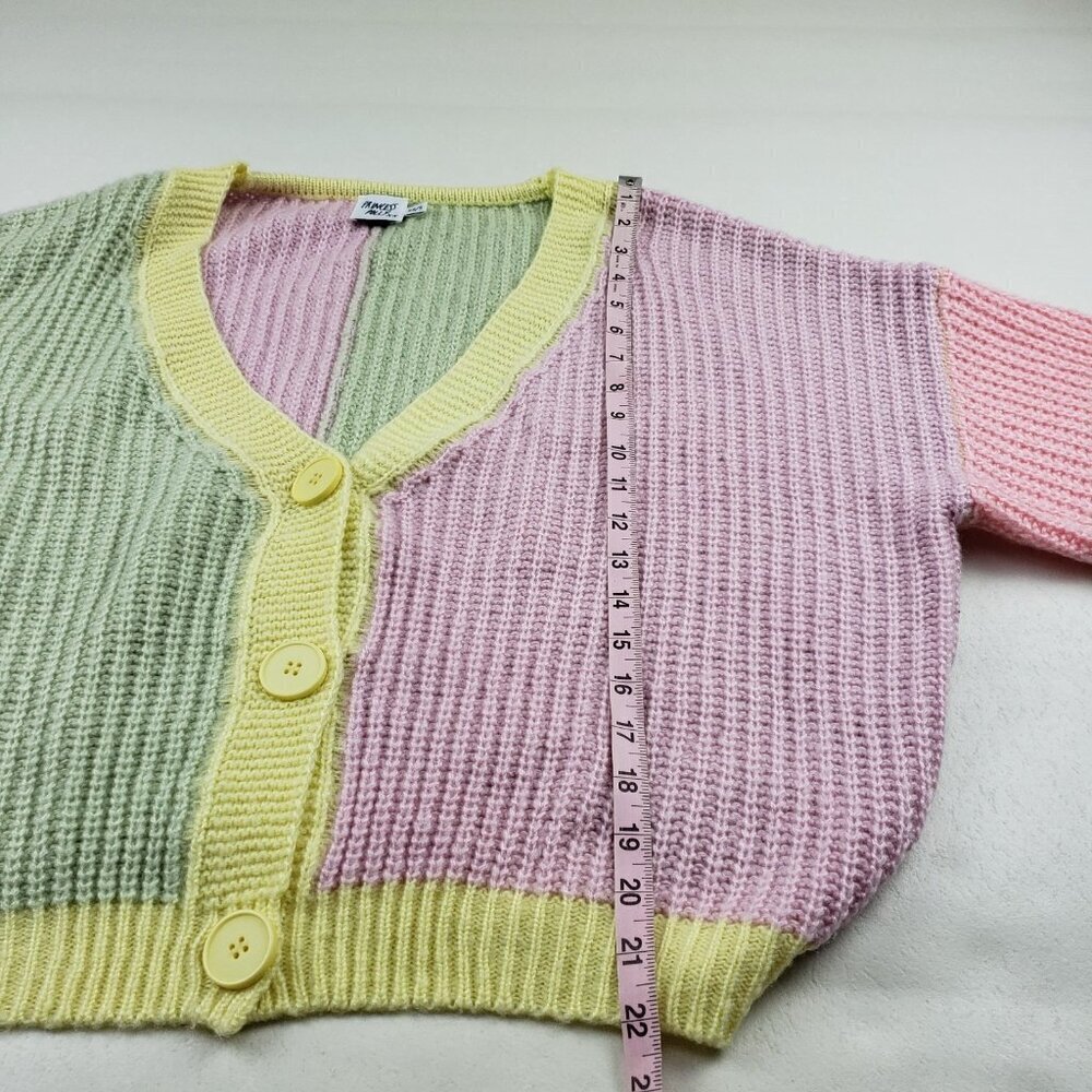 Princess Polly Naomi Oversized Cardigan Womens XS/S Pastel Chunky Knit Sweater - Picture 13 of 13